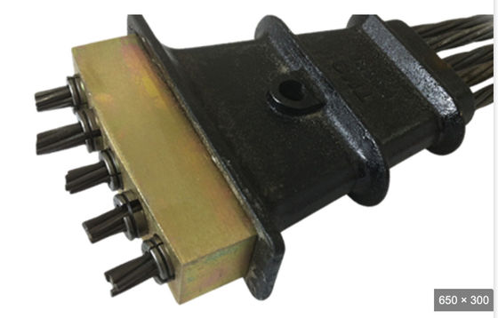 3s-5s मोनोस्ट्रैंड जैक और पंप 15.24 मिमी पोस्ट टेन्शनिंग के लिए कास्ट आयरन एंकर