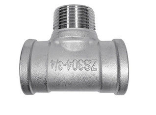 रासायनिक 316L स्टेनलेस स्टील ट्यूब टी एनपीटी थ्रेड एसएस कम करने वाली टी एएनएसआई मानक